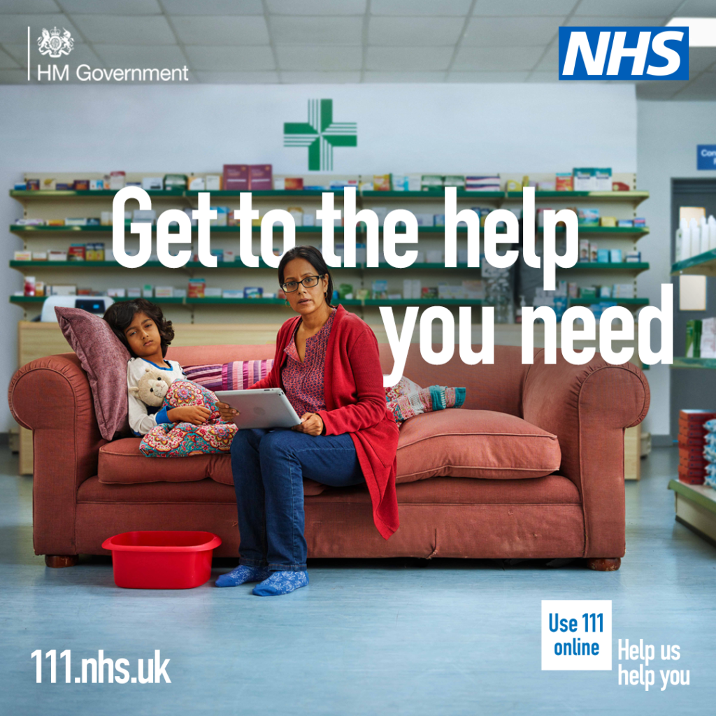 Get the help you need at 111.nhs.uk